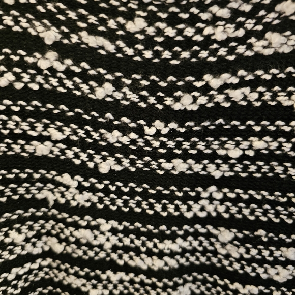 Black and White Striped Sweater with Lace Detail - Picture 5 of 6